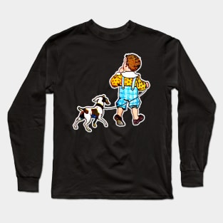 Merry Christmas Boy & Dog Long Sleeve T-Shirt